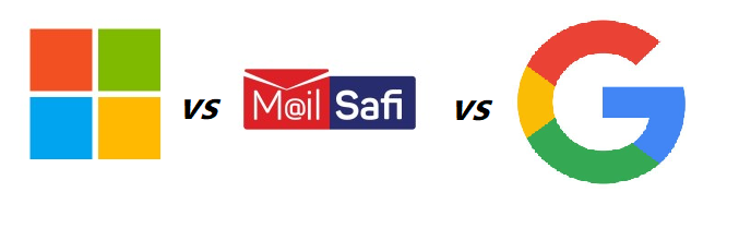 Google Workspace vs MailSafi vs Microsoft Exchange Online